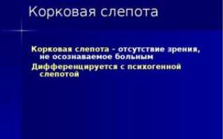 Излечима ли корковая слепота?