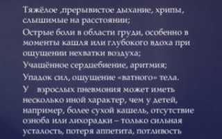 Кашель, хрипы слышны на расстоянии