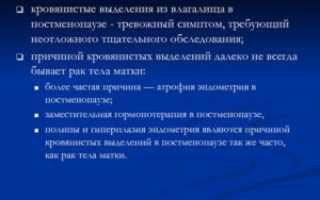 Кровянистые выделения в постменапаузе