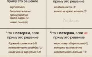 Как принять важное решение в жизни?