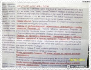 Линдинет 20 месячные на 4 дня раньше
