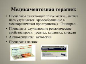 Какими препаратами снимают тонус матки
